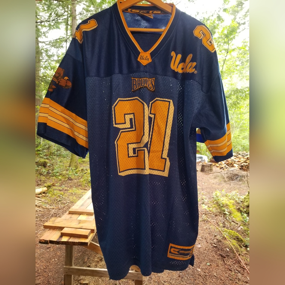 Football Jersey Large T Shirt Mesh UCLA Bruins Yellow Blue Colosseum Athletics